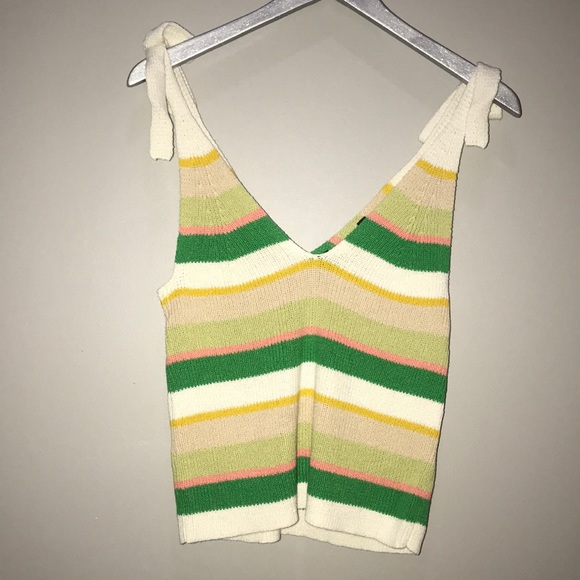 NWT BCBGMAXAZRIA Ribbed Bow Tie Tank - Picture 3 of 9